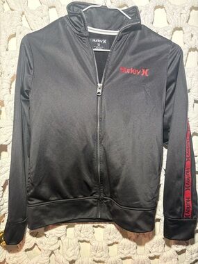 Hurley Black Jacket with Red Logo
